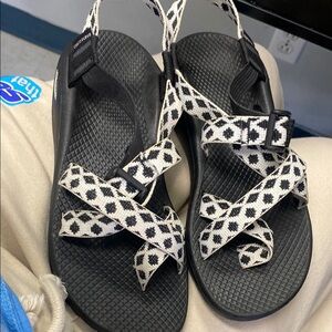 Chaco Women's Black and White Sandals